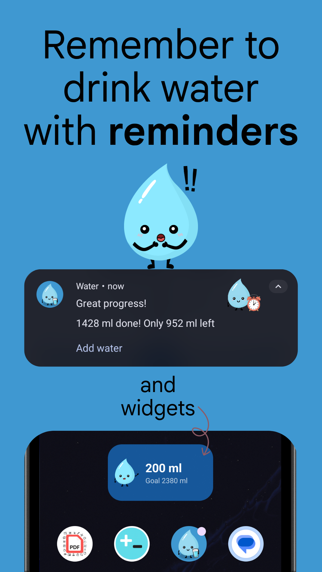Reminders and widgets